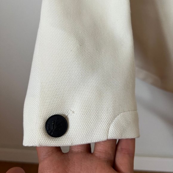 Ivory RAG & BONE Blake pique blazer - Picture 5 of 9